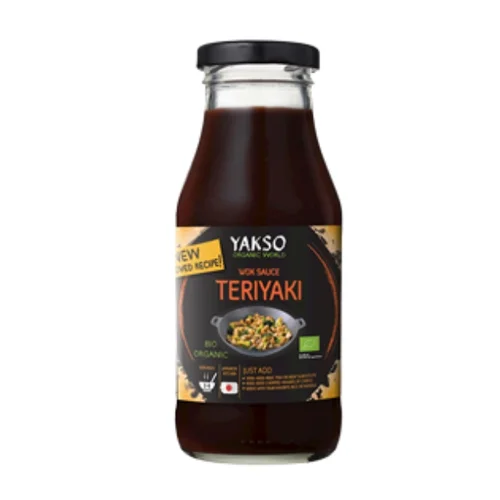 Sos sojowy słodki teriyaki do woka Bio, 240 ml, Yakso