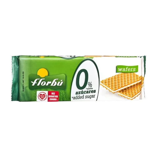 Wafelki nadziewane bez dodatku cukru, 150 g, Florbu