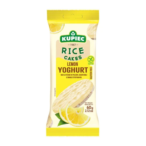 Wafle ryżowe w polewie jogurtowej o smaku cytrynowym, Kupiec