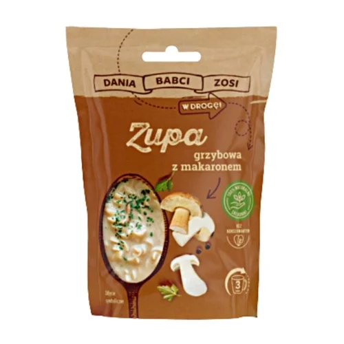 Zupa grzybowa z makaronem instant 100% naturalny skład, 280 ml, Dania Babci Zosi 