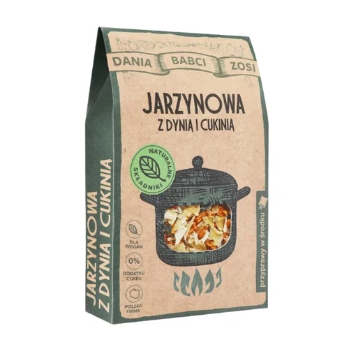 Zupa jarzynowa z dynią i cukinią 100% naturalny skład, 75 g, Dania Babci Zosi