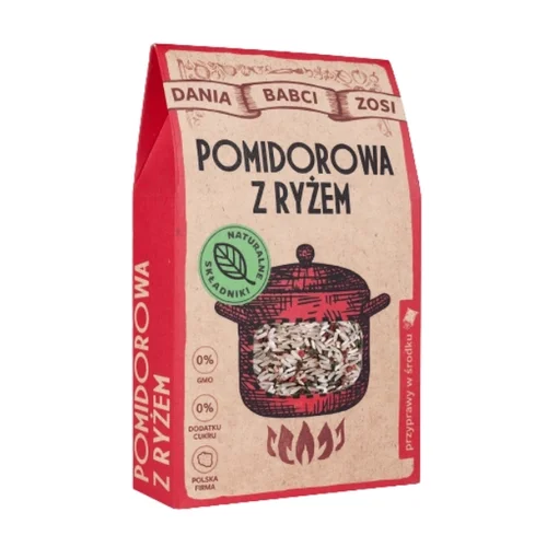 Zupa pomidorowa z ryżem 100% naturalny skład, 95 g, Dania Babci Zosi
