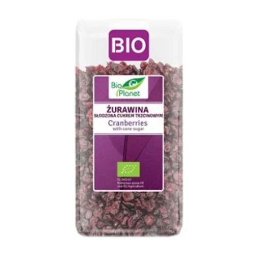 Żurawina słodzona cukrem trzcinowym Bio, 400 g, Bio Planet