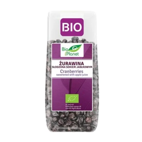 Żurawina słodzona sokiem jabłkowym Bio, 100 g, Bio Planet