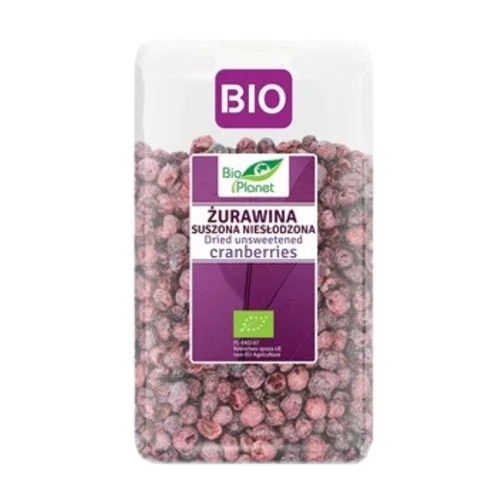 Żurawina suszona cięta niesłodzona Bio, 150 g, Bio Planet