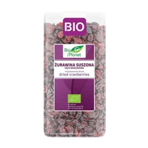Żurawina suszona cięta niesłodzona Bio, 400 g, Bio Planet
