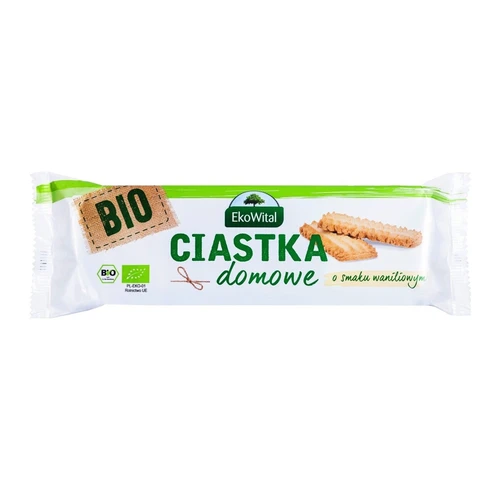 Kruche ciastka domowe o smaku waniliowym Bio, EkoWital