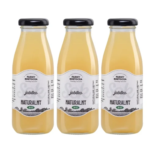 Sok jabłko Bio, 3 butelki x 250 ml, Farmy Roztocza