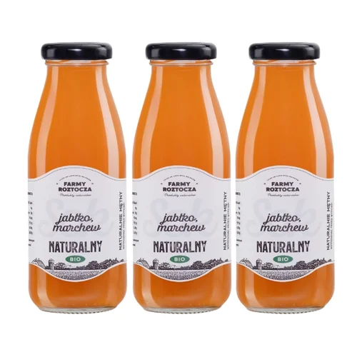 Sok jabłko marchew Bio, 3 butelki x 250 ml, Farmy Roztocza