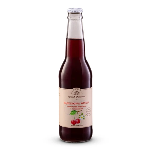 Lemoniada wiśniowa z rumiankiem - Bąbelkowa wiśnia z rumiankiem, Ogródek Dziadunia