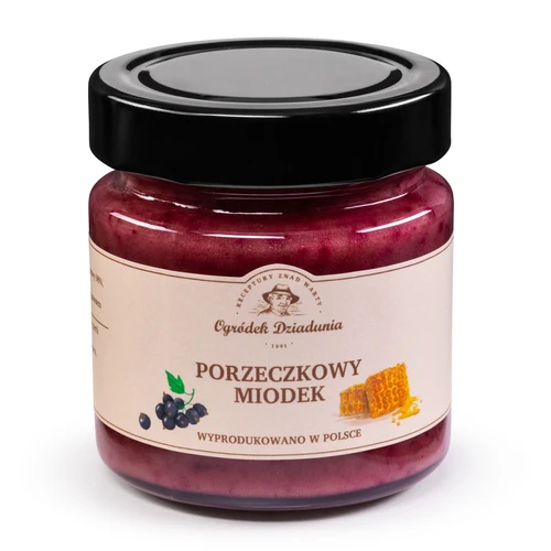 Miód wielokwiatowy z porzeczką - Porzeczkowy miodek, 250g, Ogródek Dziadunia