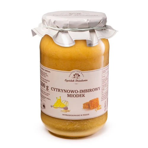 Miód wielokwiatowy z imbirem i cytryną - Imbirowo-cytrynowy miodek, Ogródek Dziadunia