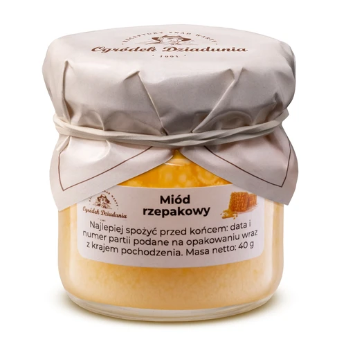Miód rzepakowy, 40 g, Ogródek Dziadunia