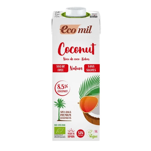 Napój kokosowy bez cukru, bezglutenowy BIO