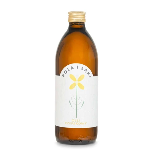 Olej rzepakowy Bio tłoczony na zimno, 500 ml, Foodnest