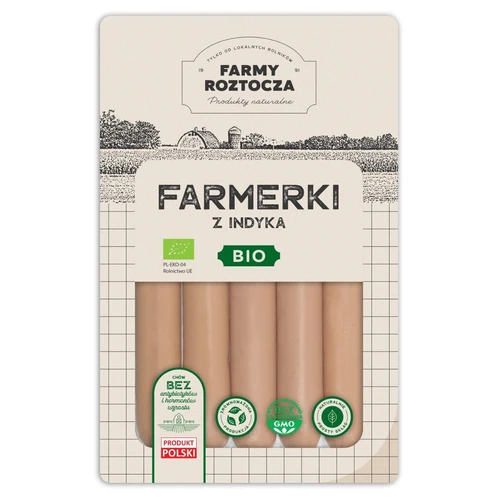 Parówki Farmerki z indyka Bio, Farmy Roztocza