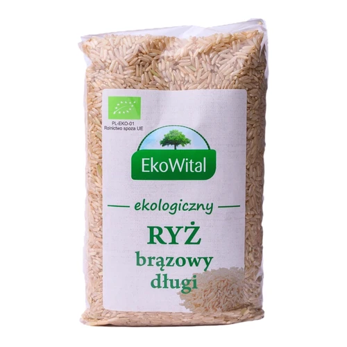 Ryż brązowy długoziarnisty Bio, 1kg, EkoWital