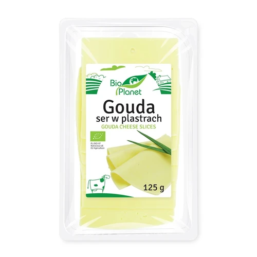 Ser Gouda w plastrach Bio, 125g, Bio Planet