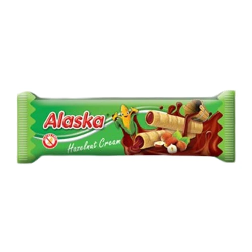 Rurki kukurydziane z kremem o smaku orzechów laskowych, Alaska