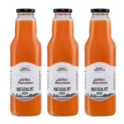 Sok jabłko marchew Bio, 3 butelki x 750 ml, Farmy Roztocza