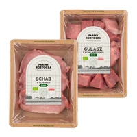 Zestaw mięsa Bio: schab wieprzowy w plastrach, gulasz wieprzowy z szynki, Farmy Roztocza