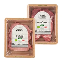 Zestaw mięsa Bio: schab wieprzowy w plastrach, karkówka wieprzowa bez kości, Farmy Roztocza