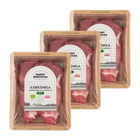Zestaw mięsa Bio: 3 opakowania karkówka wieprzowa bez kości, Farmy Roztocza