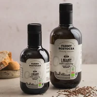 Olej Lniany Bio tłoczony na zimno, 500 ml, Farmy Roztocza