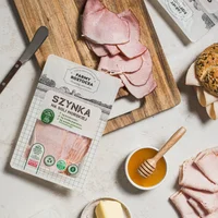 Szynka na soli morskiej w plastrach Bio 200g, Farmy Roztocza