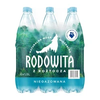 Woda mineralna niegazowana, zgrzewka 6 x 1,5l, Rodowita z Roztocza