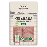 Kiełbasa krakowska sucha w plastrach Bio 160g, Farmy Roztocza