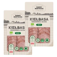 Kiełbasa krakowska sucha w plastrach Bio 160g, Farmy Roztocza