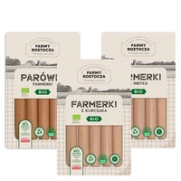 Zestaw parówek Bio: farmerki, z indyka, z kurczaka, Farmy Roztocza