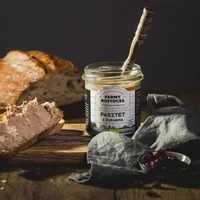 Zestaw wyrobów mięsnych Bio: pasztet z żurawiną, kiełbasa zagrodowa, Farmy Roztocza