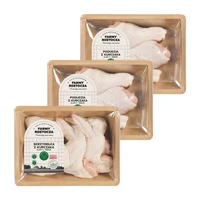 Zestaw mięsa drobiowego: podudzia z kurczaka 2 opakowania, skrzydełka z kurczaka, Farmy Roztocza