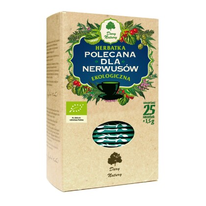 Herbatka dla nerwusów Bio, saszetki, Dary Natury