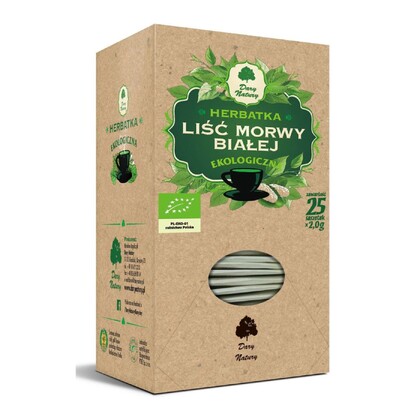 Herbatka liść morwy białej Bio, saszetki, Dary Natury 