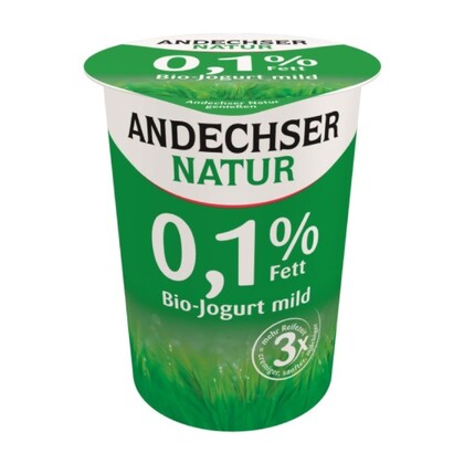 Jogurt naturalny 0,1 % tł. Bio, 500g, Andechser Natur