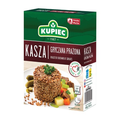 Kasza gryczana prażona, saszetki, Kupiec