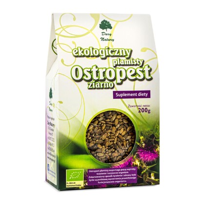 Ostropest plamisty ziarno Bio, 200g, Dary Natury