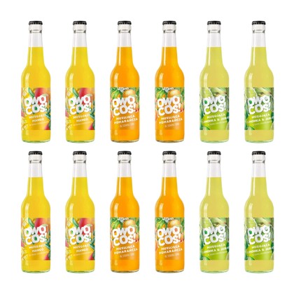 Zestaw napojów: mango, pomarańcza, limonka, Owocowe Smaki