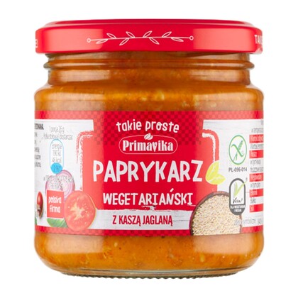 Paprykarz wegański z kaszą jaglaną Bio, Primavika