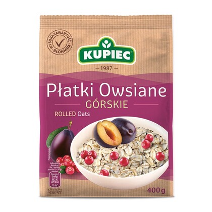 Zestaw 6 szt. płatki owsiane górskie, Kupiec