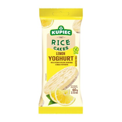 Wafle ryżowe w polewie jogurtowej o smaku cytrynowym, Kupiec