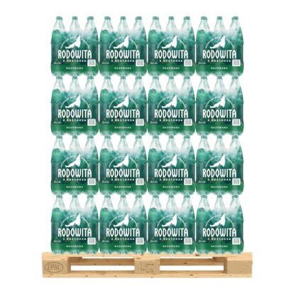 Woda mineralna gazowana, 1,5l, paleta 456 szt., Rodowita z Roztocza