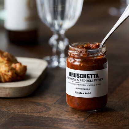 Bruschetta z bakłażanem i czerwoną papryką Nicolas Vahé