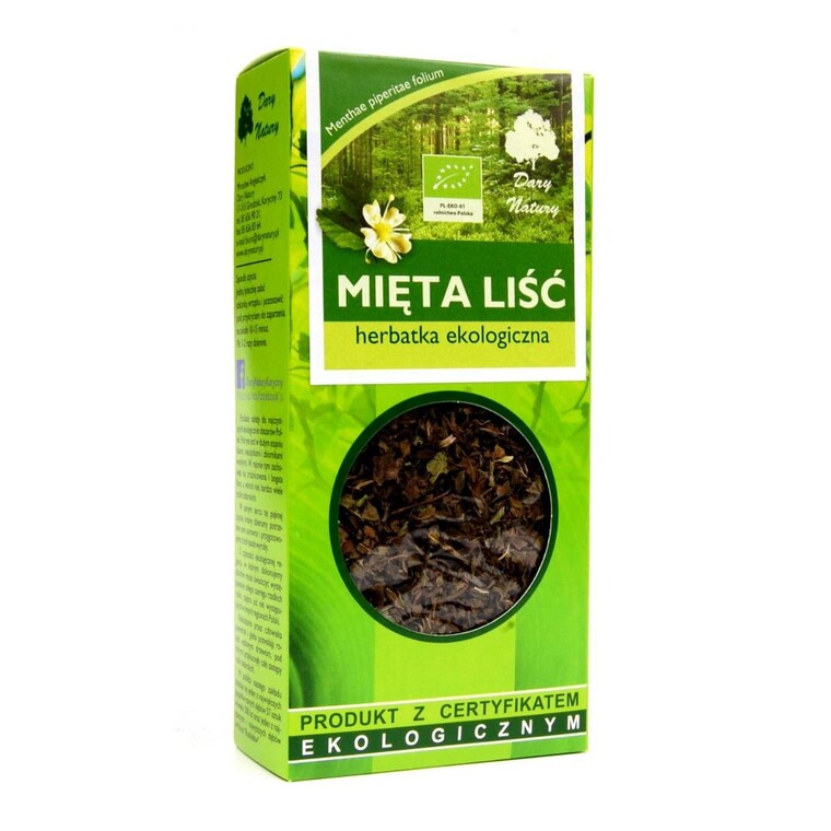 Herbatka liść mięty Bio, 25g, Dary Natury 