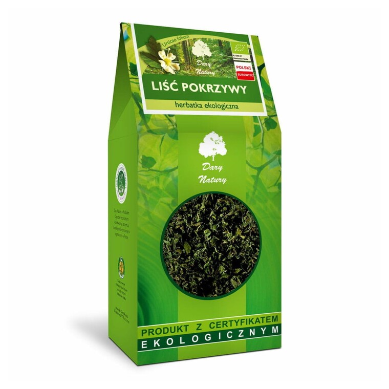 Herbatka liść pokrzywy Bio, 80g, Dary Natury 