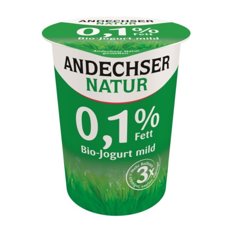 Jogurt naturalny 0,1 % tł. Bio, 500g, Andechser Natur