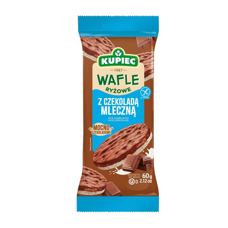 Zestaw 12 szt. wafle ryżowe z czekoladą mleczną, Kupiec